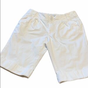 Banana Republic White Corduroy Bermuda Sho…